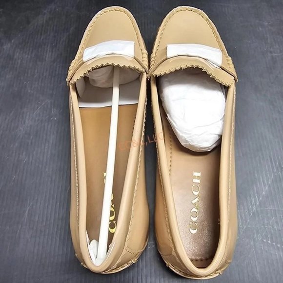 NIB Coach Odette Patent Leather Warm Blush Loafers Sz 9.5M - Picture 3 of 10